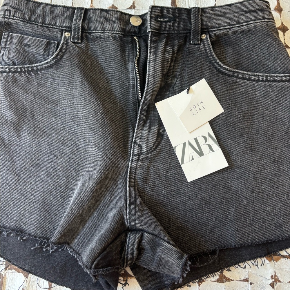 Zara Black Jean Shorts